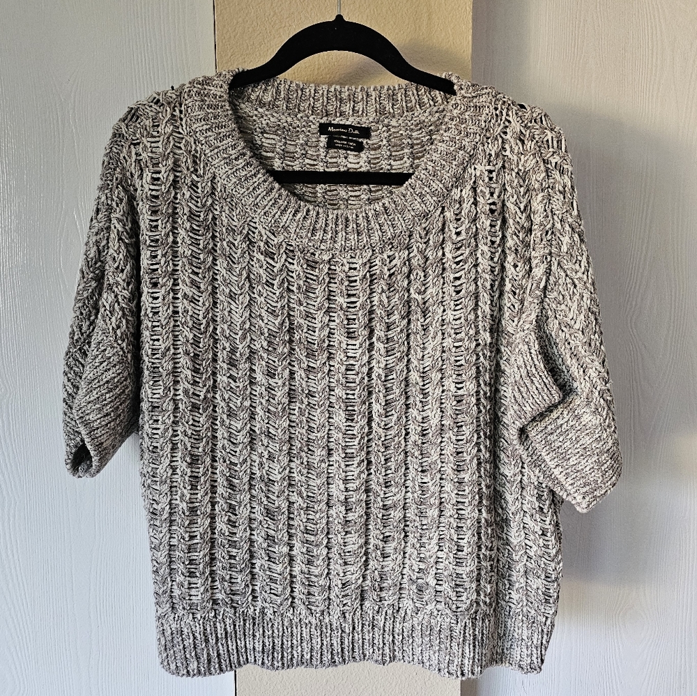 Massimo dutti short sleeve sweater. Italian cotton knit